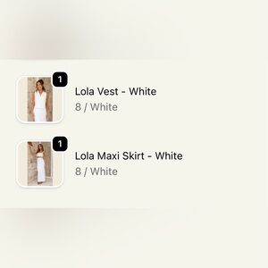 Paper Heart - Billy J- Lola White Vest and Maxi Skirt Set